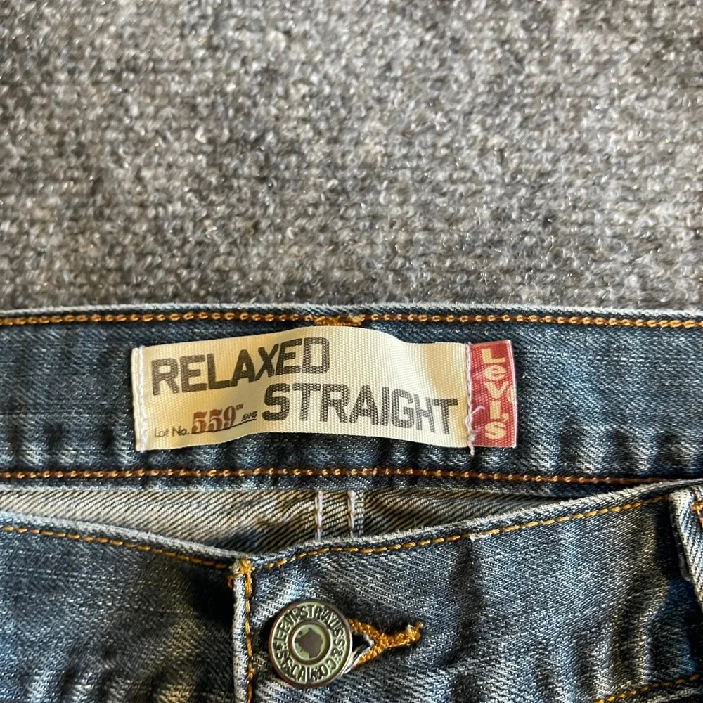 Levis 559 Relaxed‎ Straight Jeans Mens 34x32 Blue Medium Wash 100% Cotton Denim